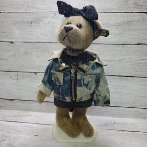 Vintage 1980's Pickford Bears Ltd ROXY PLUSH Brass Button Bears